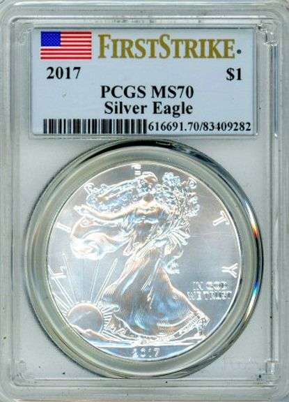 2017 First Strike American Silver Eagle in PCGS MS70