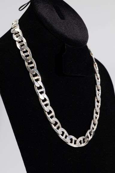 .925 Sterling Silver Large 13mm Anchor Chain 20 Inches