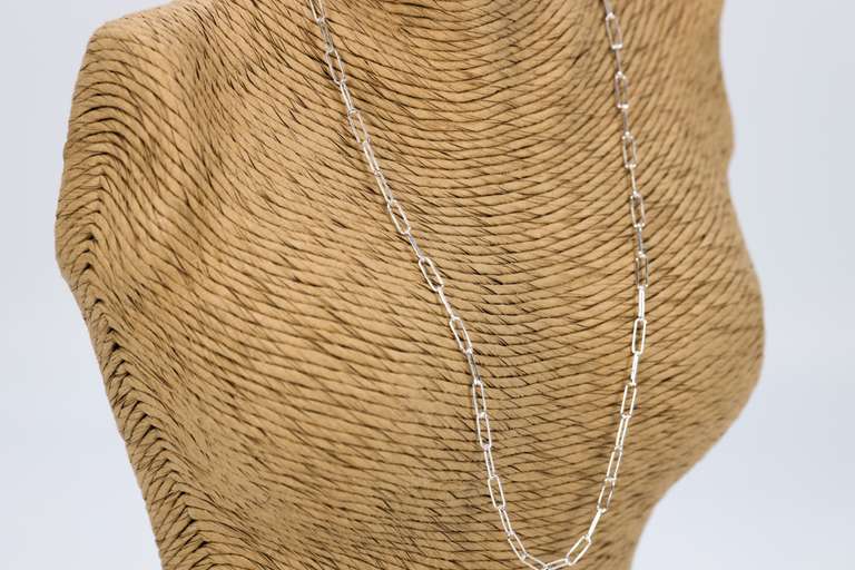 Sterling Silver Paperclip Rolo Link Chain 3mm Solid 925 Italy Necklace 18"