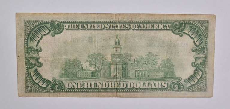 1929 $100 New York, NY United States National Currency Note