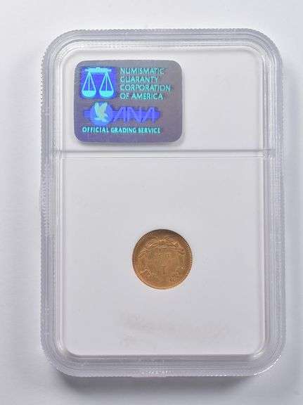 AU53 1855 $1 Indian Head Princess Gold Dollar Piece NGC