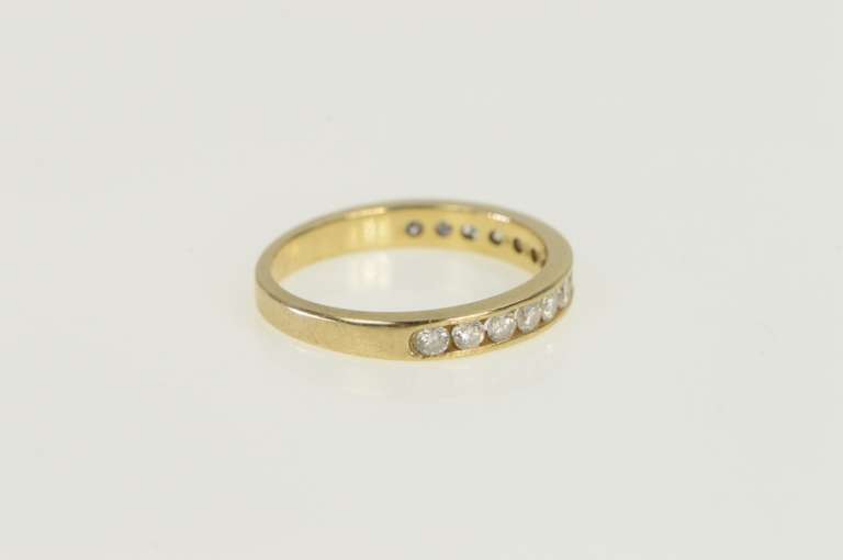 14K Yellow Gold 0.50 Ctw Classic Diamond Wedding Band Ring