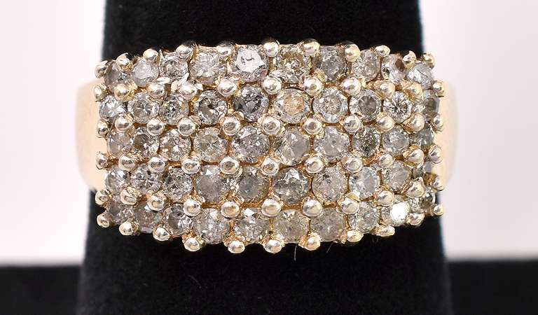 Ravishing Diamond Ring In 14K Yellow Gold