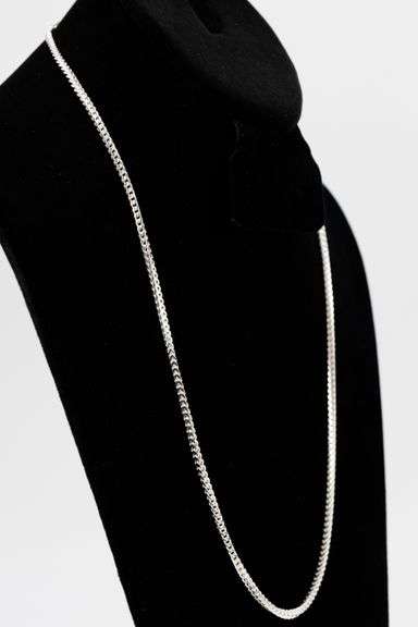 .925 Italian Sterling Silver 2.5mm Franco Chain 24 Inches