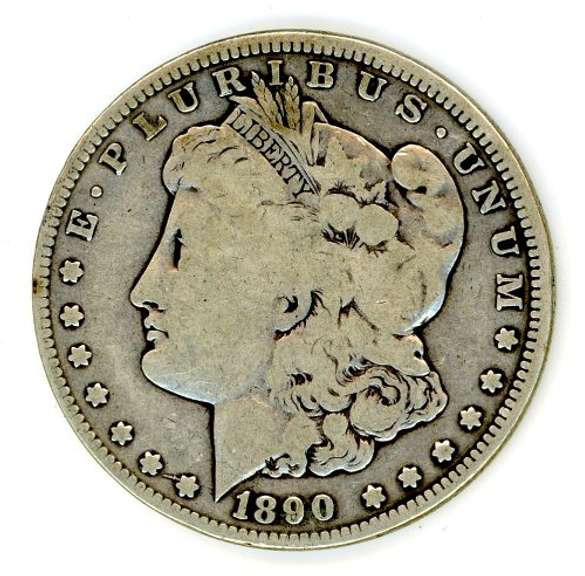 Rarer 1890-CC Morgan Silver Dollar