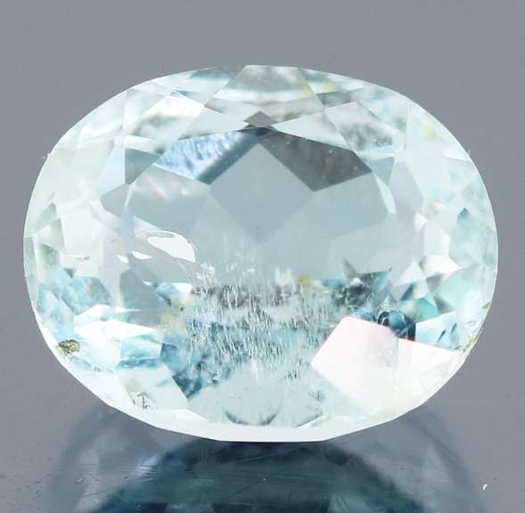 High fire 2.94ct platinum blue Aquamarine