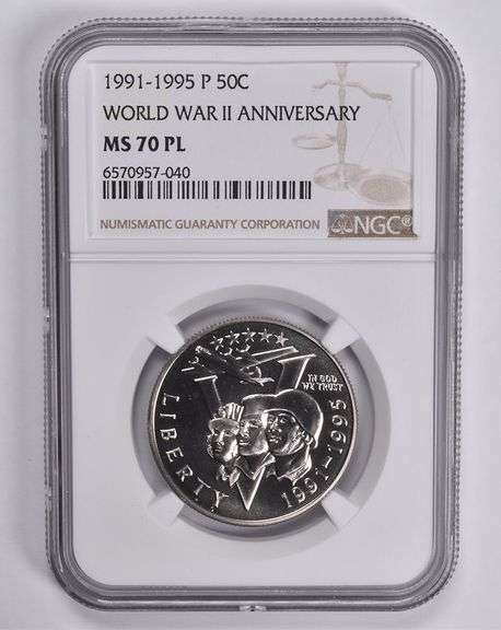 MS70 PL 1991-1995-P World War II Anniv. Commemorative Half Dollar NGC
