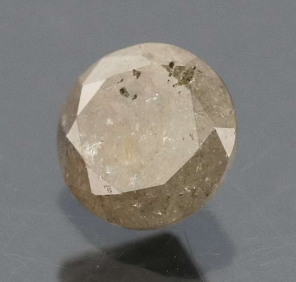 Unique .53ct smooth cut Silver Diamond solitaire