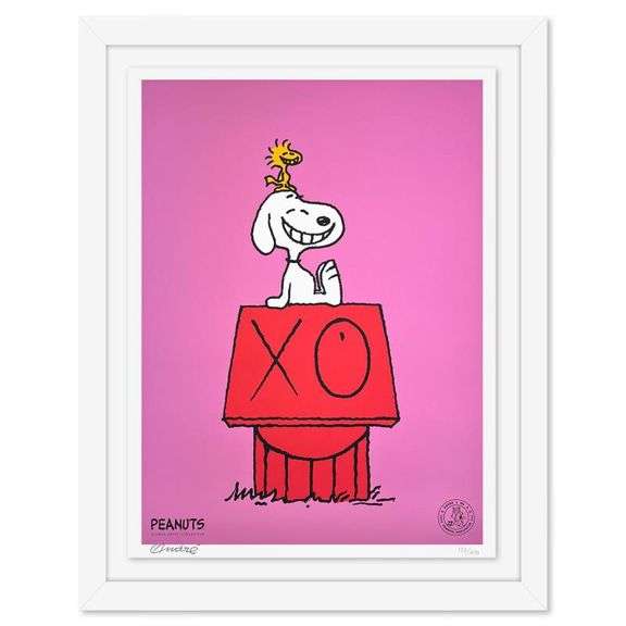 Snoopy & Woodstock on Red House (Pink) by Mr. Andre