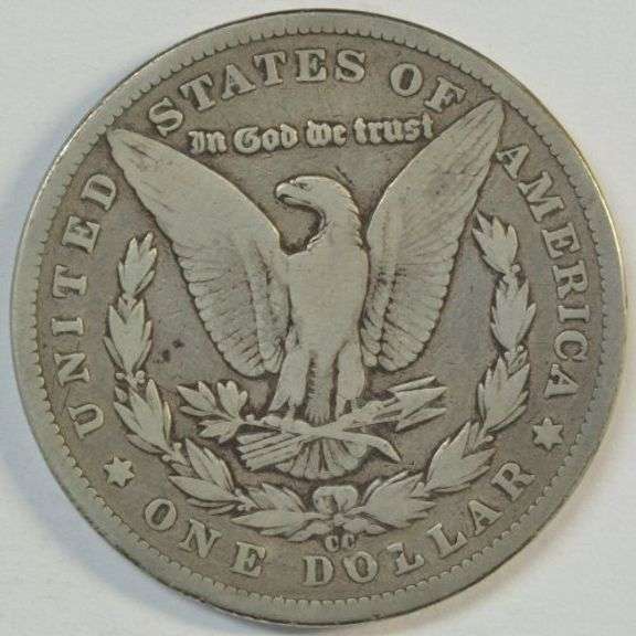 Key date 1890-CC Morgan Silver Dollar. Circulated