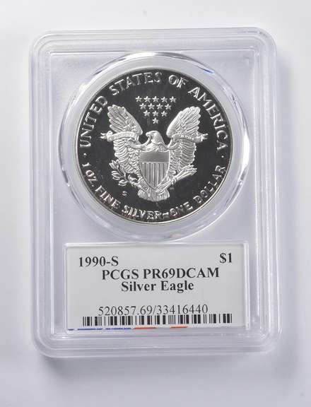 PR69 DCAM 1990-S American Silver Eagle Signed Moy PCGS