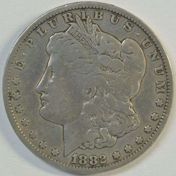 Real nice circulated 1882-CC Morgan Silver Dollar. Key date