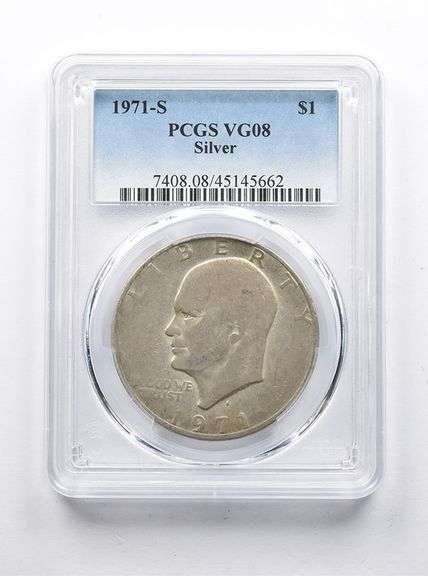 VG08 1971-S Eisenhower Silver Dollar PCGS