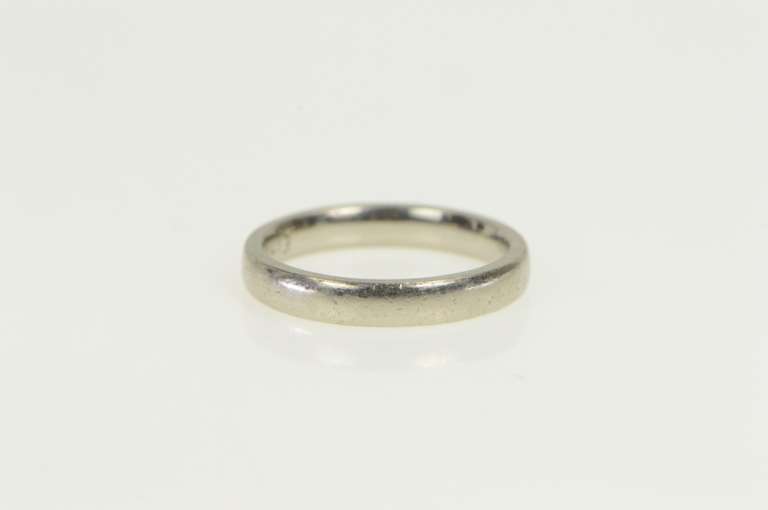Palladium 3.0mm Classic Simple Wedding Band Ring
