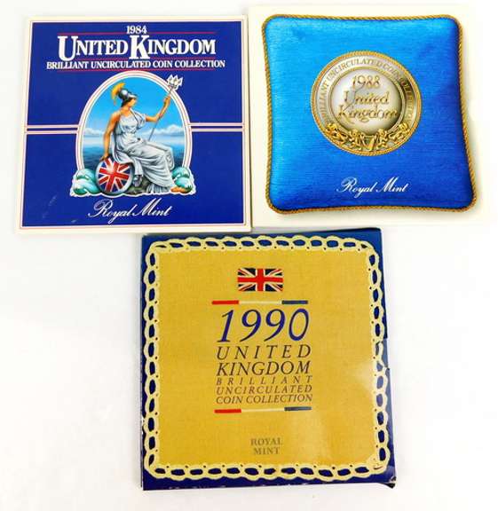 3 United Kingdom Uncirculated Coin Sets
