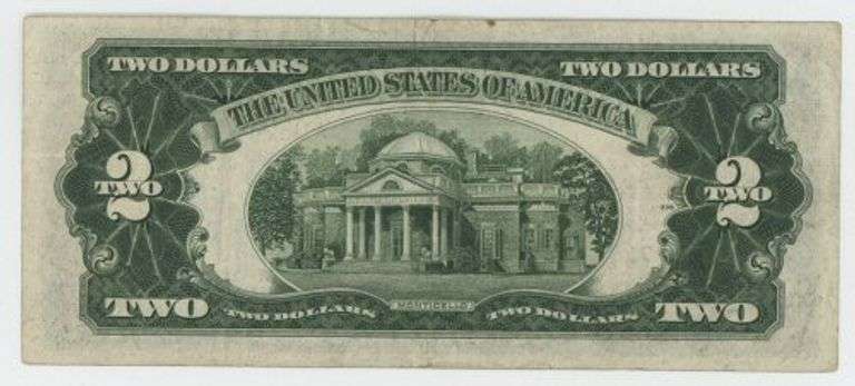 Very Scarce Series of 1928-G $2 STAR Red Seal Note. Nice