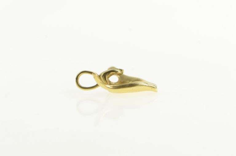 14K Yellow Gold Shaka Sign Aloha Hang Loose Hand Gesture Charm/Pendant