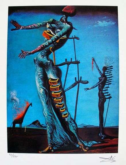 Salvador Dali, Burning Giraffe