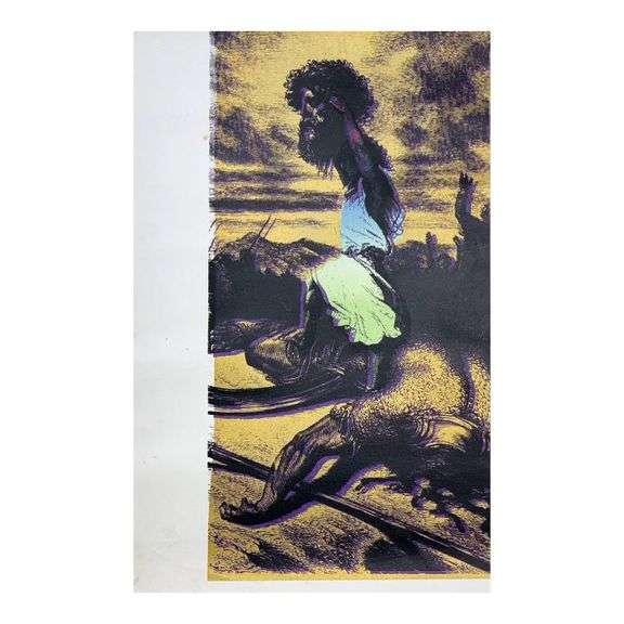 David and Goliath Gold by Steve Kaufman (1960-2010)
