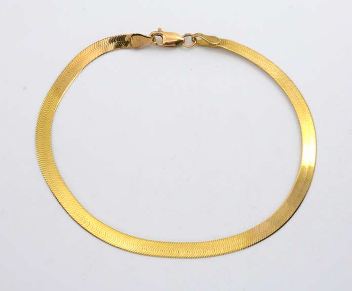 Popular 14k Herringbone Bracelet