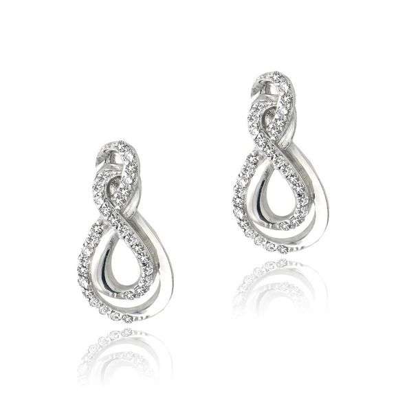 Created White Sapphire Earrings