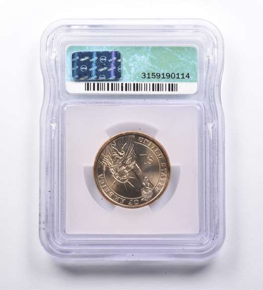 DBL Error MS65 2007 George Washington Dollar Miss Edge Lettering ICG