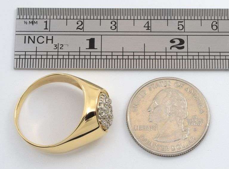 Stunning 14k Man's Diamond Cluster