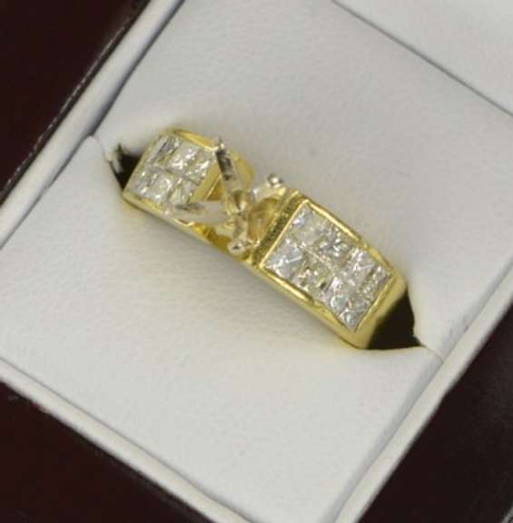 18K Yellow Gold 1.50 Ctw VS Diamond Engagement Setting Ring