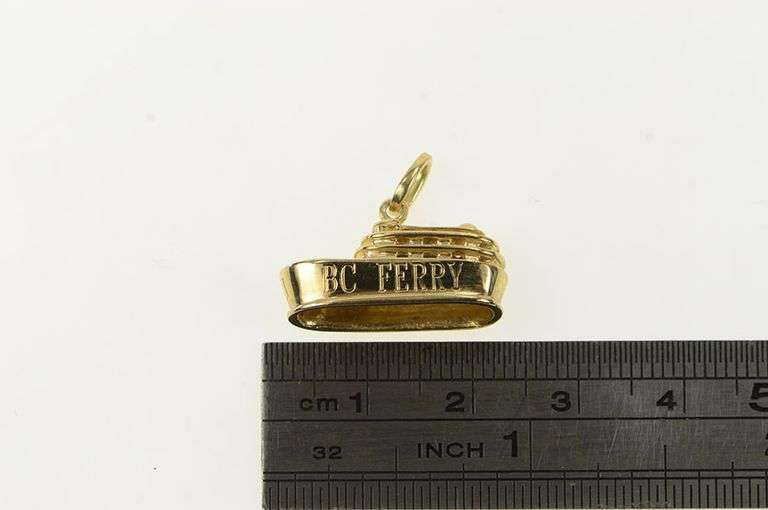 14K Yellow Gold BC Ferries British Columbia Ferry Boat Charm/Pendant