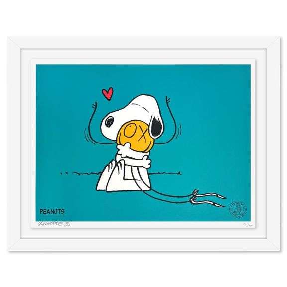 Snoopy Hugs Mr A. (Blue) by Mr. Andre