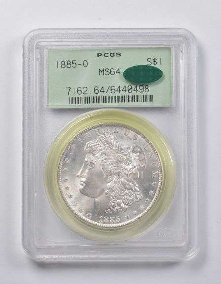 MS64 1885-O Morgan Silver Dollar CAC PCGS