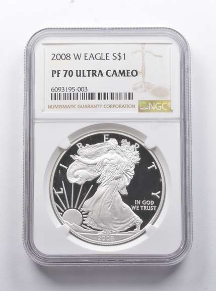 PF70 UCAM 2008-W American Silver Eagle NGC