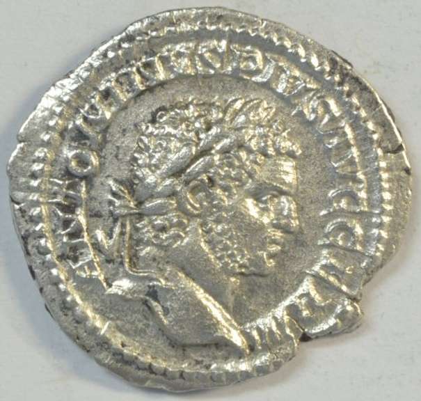 Mint condition Caracalla Roman Silver Denarius, 198-217 AD