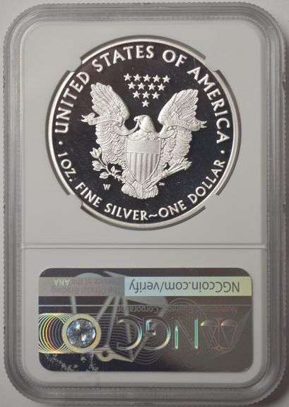 2016 W American Silver Eagle PF 70 Ultra Cameo Mercanti Signed 30th Anniversary