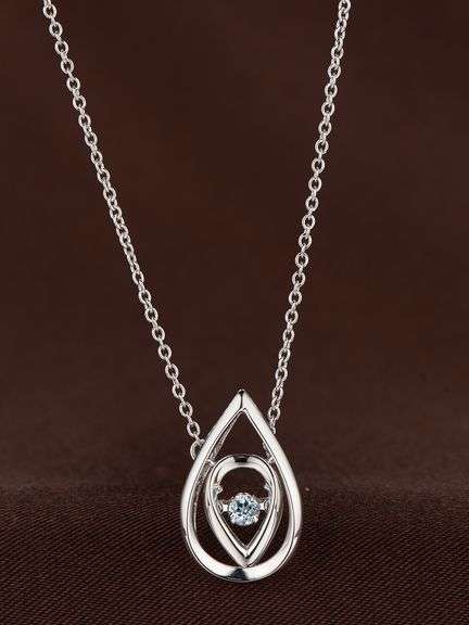 Glimmer in My Heart Blue Topaz Pendant