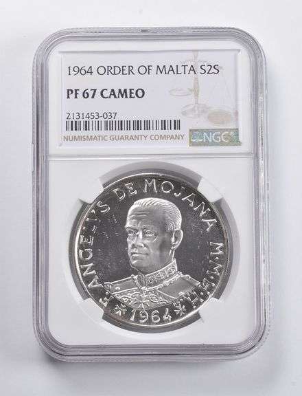 PF67 CAM 1964 Order Of Malta 2 Silver Scudi NGC