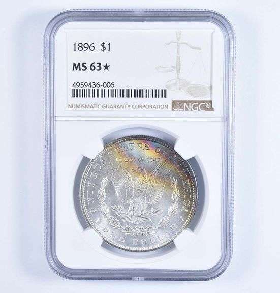 MS63* 1896 Morgan Silver Dollar - Graded NGC AWESOME Color