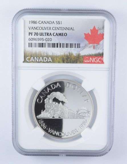PF70 UCAM 1986 Canada $1 Silver - Vancouver Centennial - Graded NGC