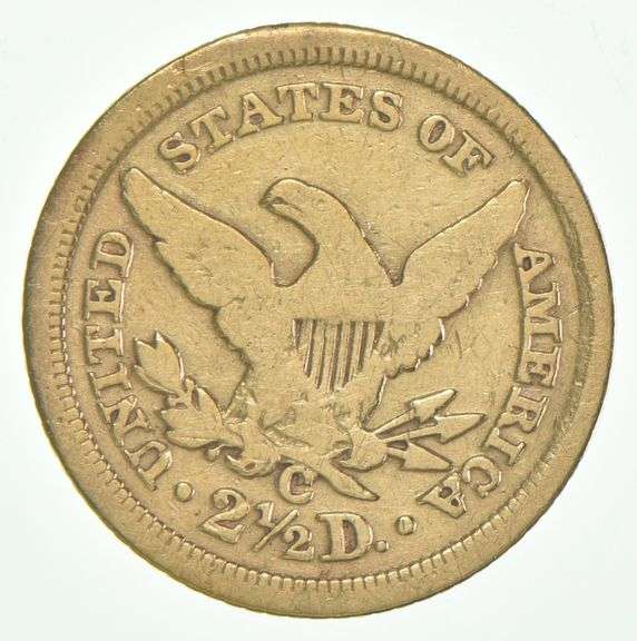 1843-C $2.50 Liberty Head Gold Quarter Eagle Large C No Motto