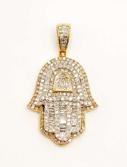10kt Solid Yellow Gold & Diamond Pendant
