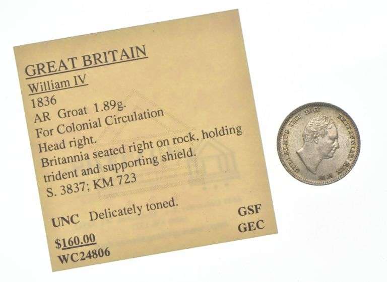 1836 Great Britain Groat