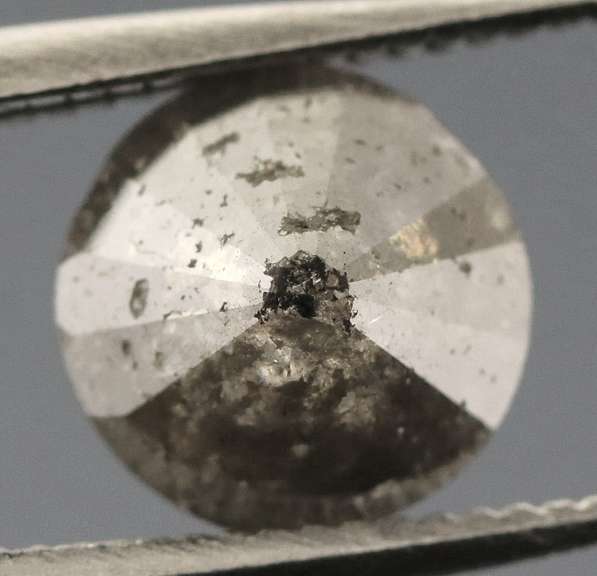 Stunning! .68ct gray and black Diamond solitaire