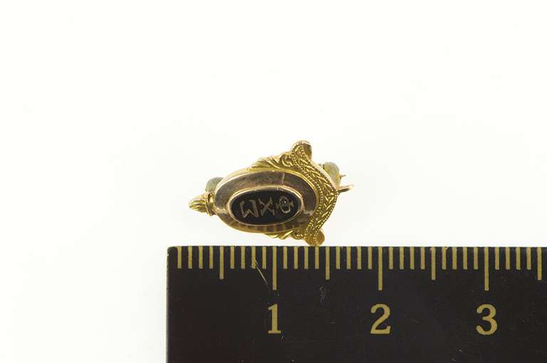 10K Yellow Gold Phi Chi Sigma Enamel Victorian Frat. Lapel Pin/Brooch
