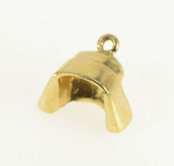 14K Yellow Gold Early Nurse Hat Bonnet Healthcare RN Charm/Pendant