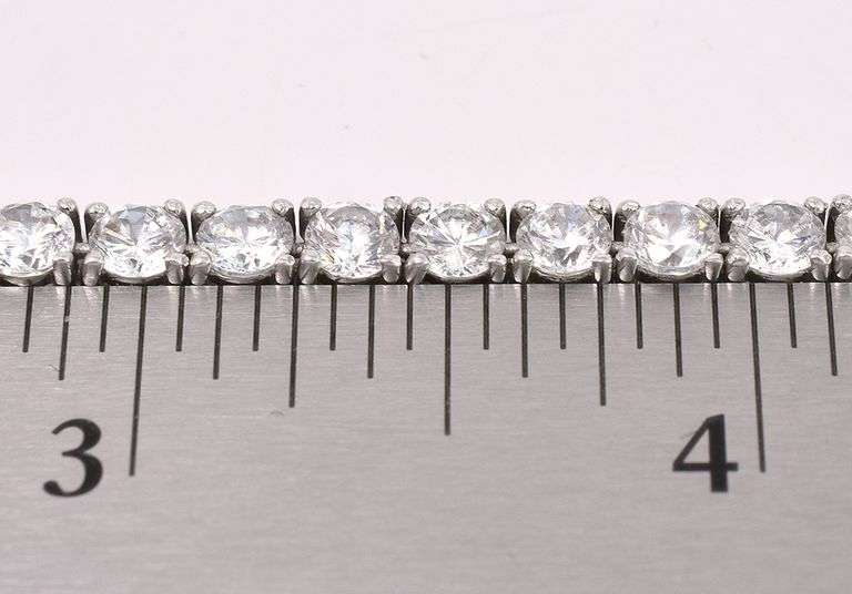 Sparkling CZ Tennis Bracelet In Sterling Silver