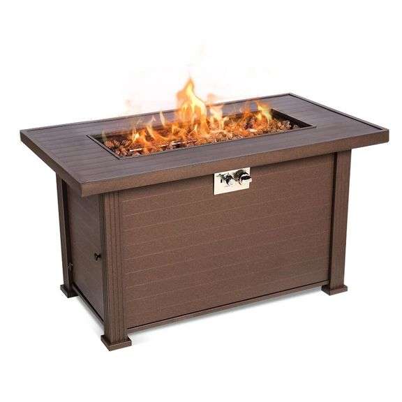44 inch 50000 BTU Gas Fire Pit Table Pulse Ignition
