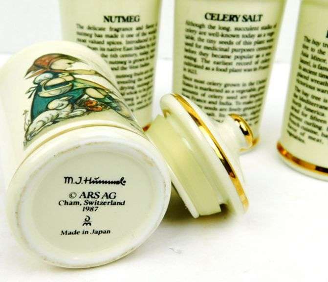 4 M.J. Hummel 1987 Spice Jars
