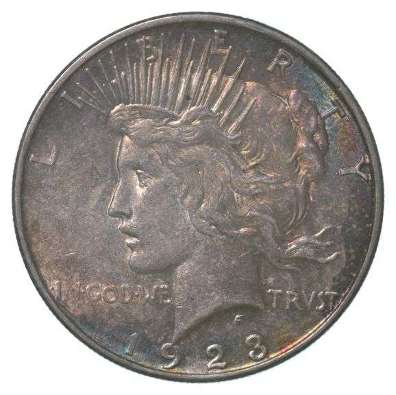 1923-D Peace Silver Dollar - Amazing Color