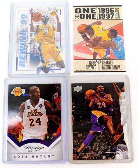 4 Kobe Bryant Basketball Cards