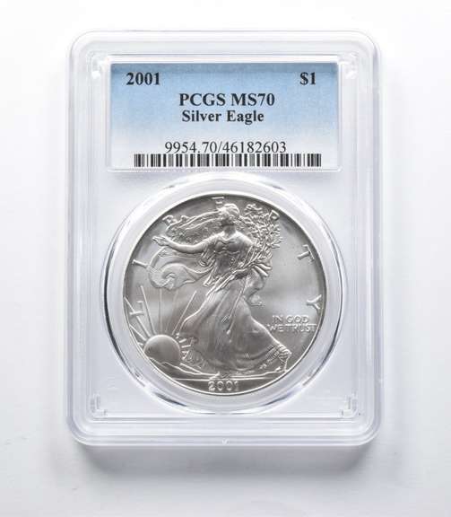 MS70 2001 American Silver Eagle PCGS